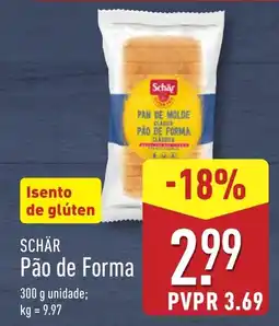 ALDI SCHÄR Pão de Forma promoção