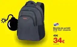 Mochila de portátil ATW 15,6" cinzento