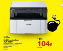 Staples brother Multifunções laser DCP-1610w promoção