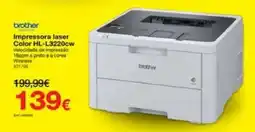 Staples brother Impressora laser Color HL-L3220cw promoção