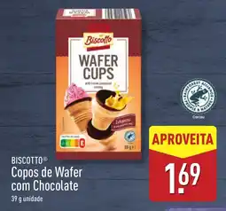 ALDI Biscotto Copos de Wafer com Chocolate unidade promoção