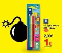 Staples 4 Lápis Noris HR Happy promoção