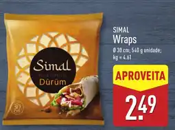 ALDI SIMAL Wraps promoção