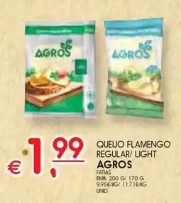 Meu Super Queijo flamengo regular/ light agros fatias promoção