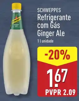ALDI SCHWEPPES Refrigerante com Gás Ginger Ale promoção