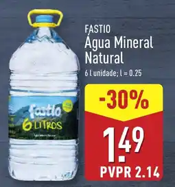 ALDI FASTIO Agua Mineral Natural promoção