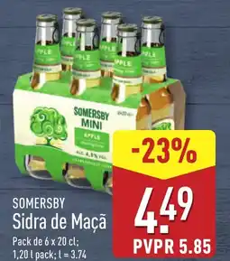 ALDI SOMERSBY Sidra de Maçã promoção