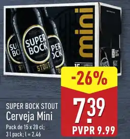 ALDI SUPER BOCK STOUT Cerveja Mini promoção