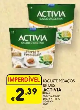 Iogurte pedaços bifidus activia