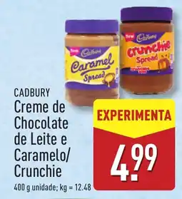 ALDI CADBURY Creme de Chocolate de Leite e Caramelo/ Crunchie promoção