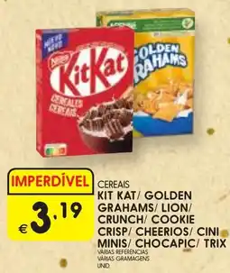 Meu Super Cereais kit kat/ golden grahams/lion/ crunch/cookie crisp/ cheerios/ cini minis/chocapic/trix promoção