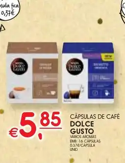Cápsulas de café dolce gusto