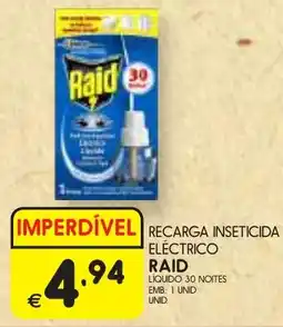 Recarga inseticida eléctrico raid