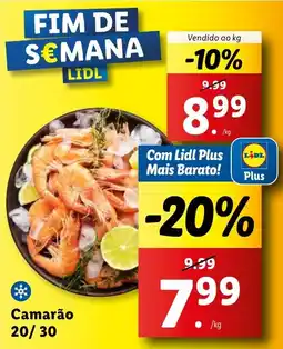 Lidl Camarão 20/30 promoção
