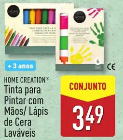 ALDI HOME CREATION Tinta para Pintar com Mãos/ Lápis de Cera Laváveis promoção
