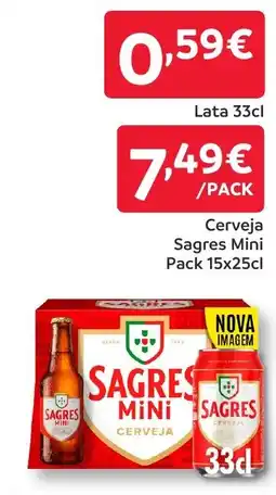 Amanhecer Cerveja Sagres Mini promoção