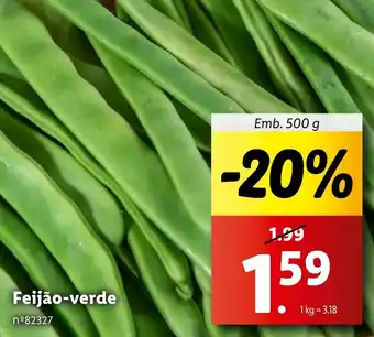 Lidl Feijão-verde promoção