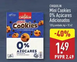 ALDI CHIQUILIN Mini Cookies 0% Açúcares Adicionados promoção
