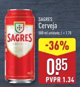 ALDI SAGRES Cerveja promoção