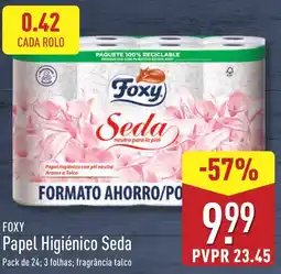 ALDI FOXY Papel Higiénico Seda promoção