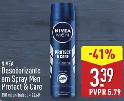 ALDI NIVEA Desodorizante em Spray Men Protect & Care promoção