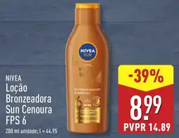 ALDI NIVEA Loção Bronzeadora Sun Cenoura FPS 6 promoção