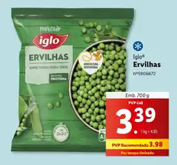 Lidl Iglo Ervilhas promoção