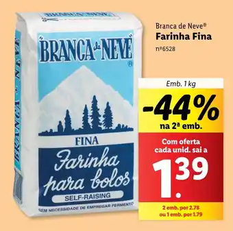 Lidl Branca de Neve Farinha Fina promoção
