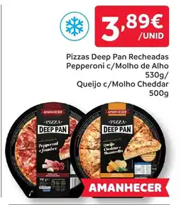 Pizzas Deep Pan Recheadas Pepperoni c/Molho de Alho / Queijo c/Molho Cheddar