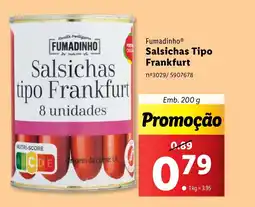 Lidl Fumadinho Salsichas Tipo Frankfurt promoção