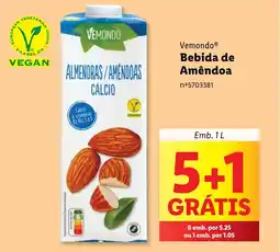 Lidl Vemondo Bebida de Amêndoa promoção