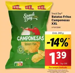 Lidl Snack Day Batatas Fritas Camponesas XXL promoção