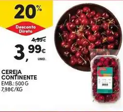 Continente Cereja continente promoção