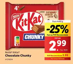 Lidl Nestlé KitKat Chocolate Chunky promoção