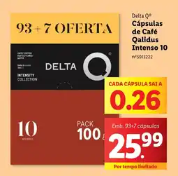 Lidl Delta Q Cápsulas de Café Qalidus Intenso 10 promoção