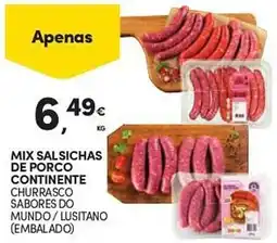Continente Mix salsichas de porco continente promoção