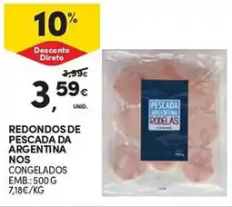 Continente Redondos de pescada da argentina nos promoção