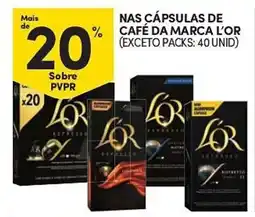 Continente Nas cápsulas de % café da marca l'or promoção