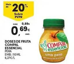 Continente Doses de fruta compal essencial pera promoção