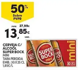 Continente Cerveja c/ álcool super bock promoção