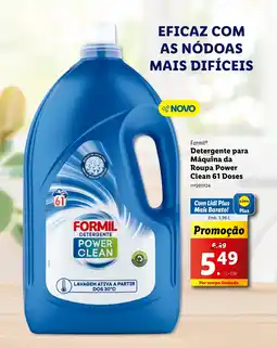 Lidl Formil Detergente para Máquina da Roupa Power Clean 61 Doses promoção