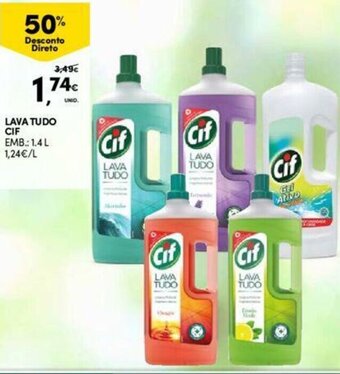Continente Lava Tudo CIF 1.4L promoção