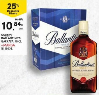 Continente Whisky Ballantine's 70cl promoção