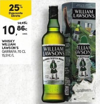 Continente Whisky William Lawson's 70cl promoção