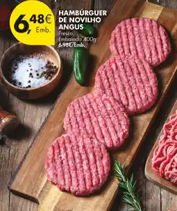 Hamburguer de angus fresco embalado