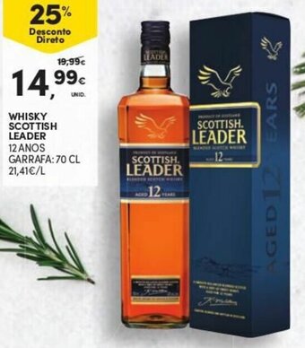 Continente Whisky Scottish Leader 70cl promoção