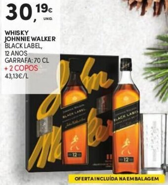 Continente Whisky Johnnie Walker 70cl promoção