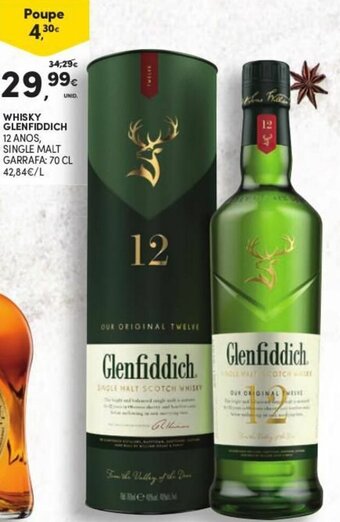 Continente Whisky Glenfiddich 70cl promoção