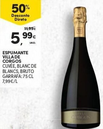 Continente Espumante Villa de Corgos 75cl promoção