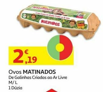 Auchan Ovos do campo matinados promoção